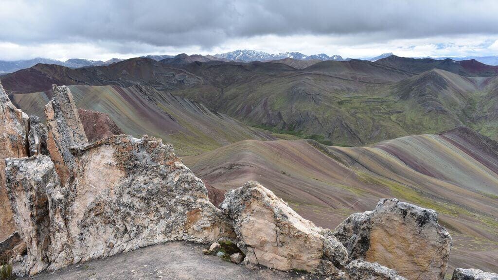 Unedited photo of Rainbow Mountain Palccoyo in Peru Unedited photo of Rainbow Mountain Palccoyo in Peru