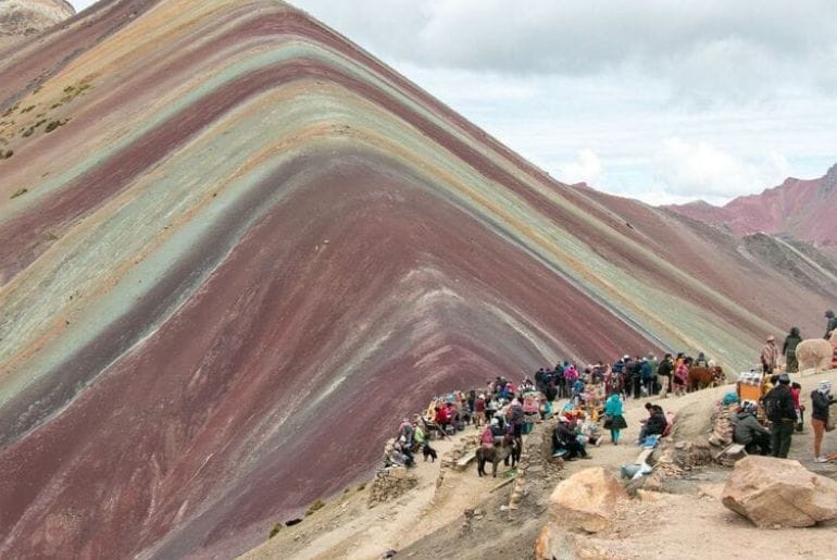 Crowds at Rainbow Mountain, Vinicunca, Cusco