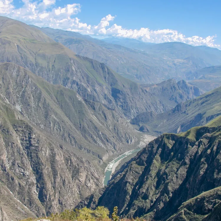 an aerial view of a canyon
