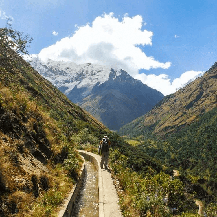 a mountainous trekking path