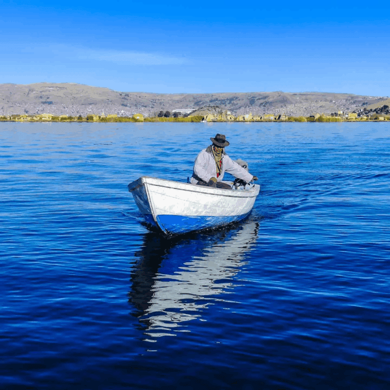 a man on a boat