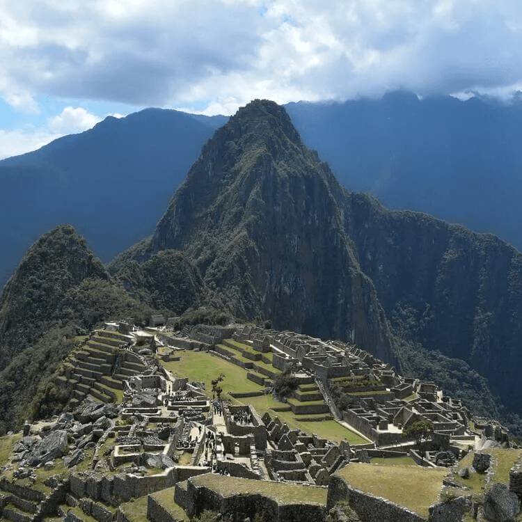 A valley with ruins