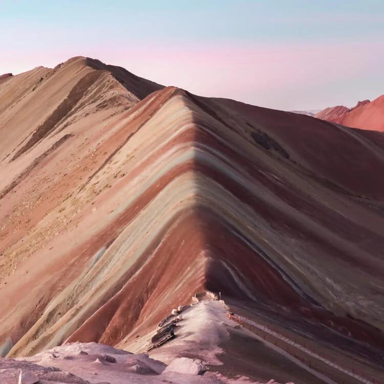 sunrise at the Rainbow Mountain