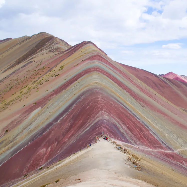 landscape view of the Rainbow Mountain