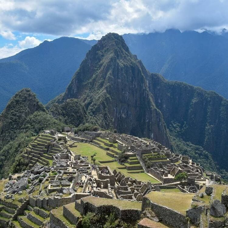 aerial view of Machu Picchu